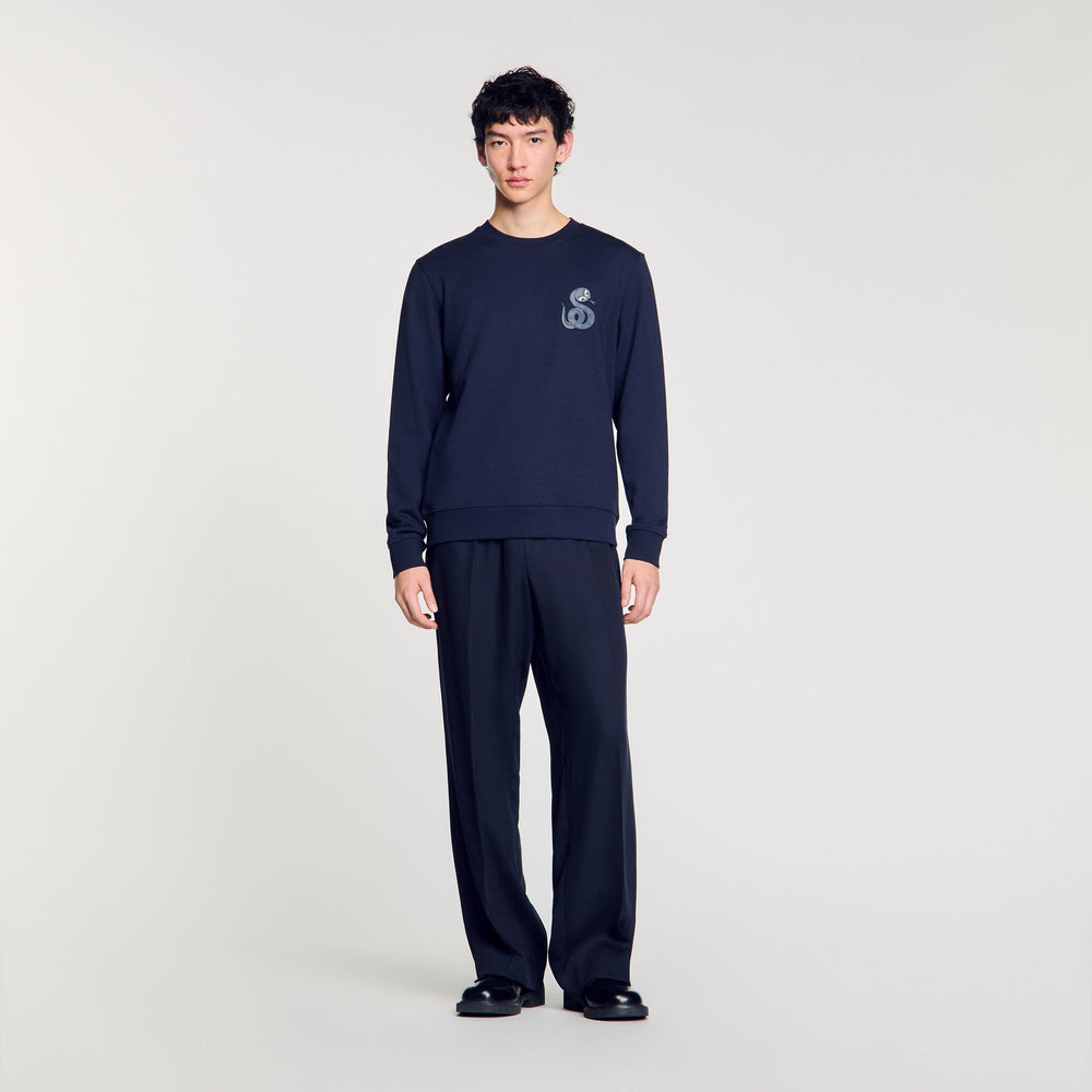 Sandro Men Jacket with snake detail