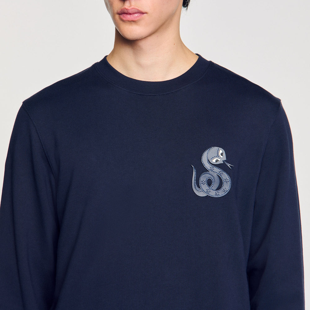 Sandro Men Jacket with snake detail