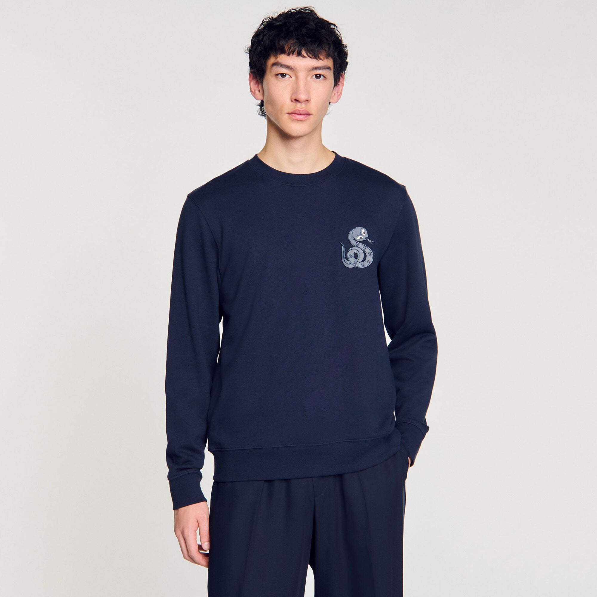 Sandro Men Jacket with snake detail
