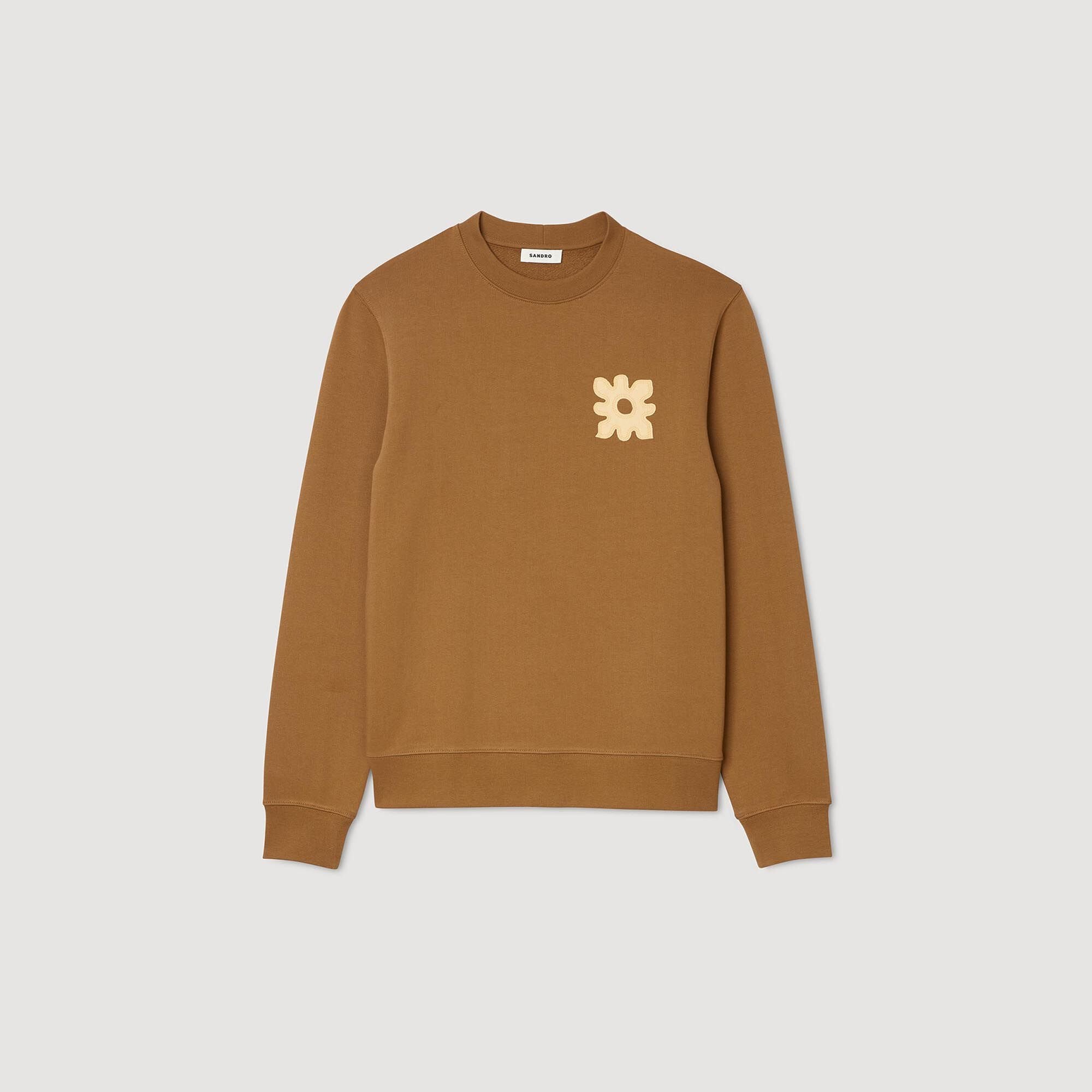 Sandro Men Sweatshirt with flower patch