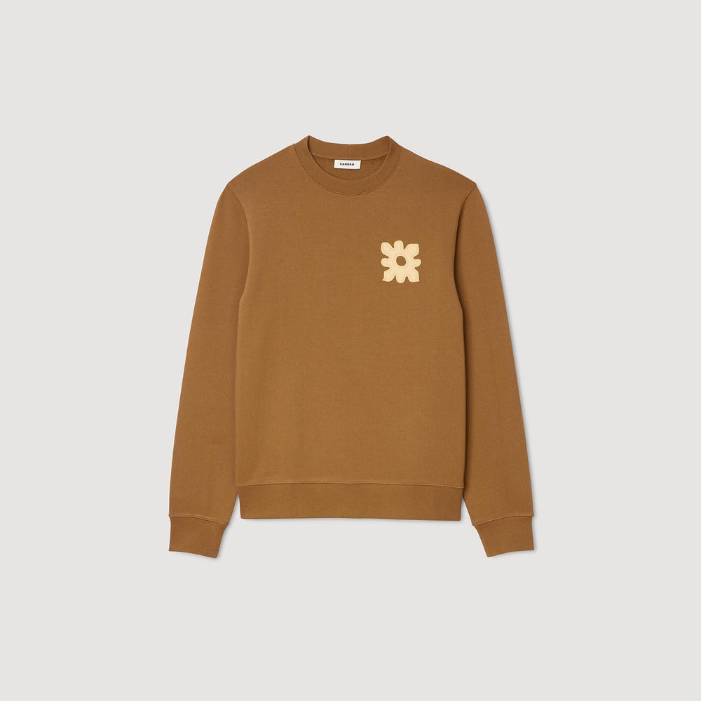 Sandro Men Sweatshirt with flower patch