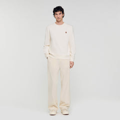 Sandro Men Oversized sweatshirt with leather patch