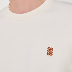 Sandro Men Oversized sweatshirt with leather patch