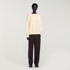 Sandro Men Sweatshirt with flower patch