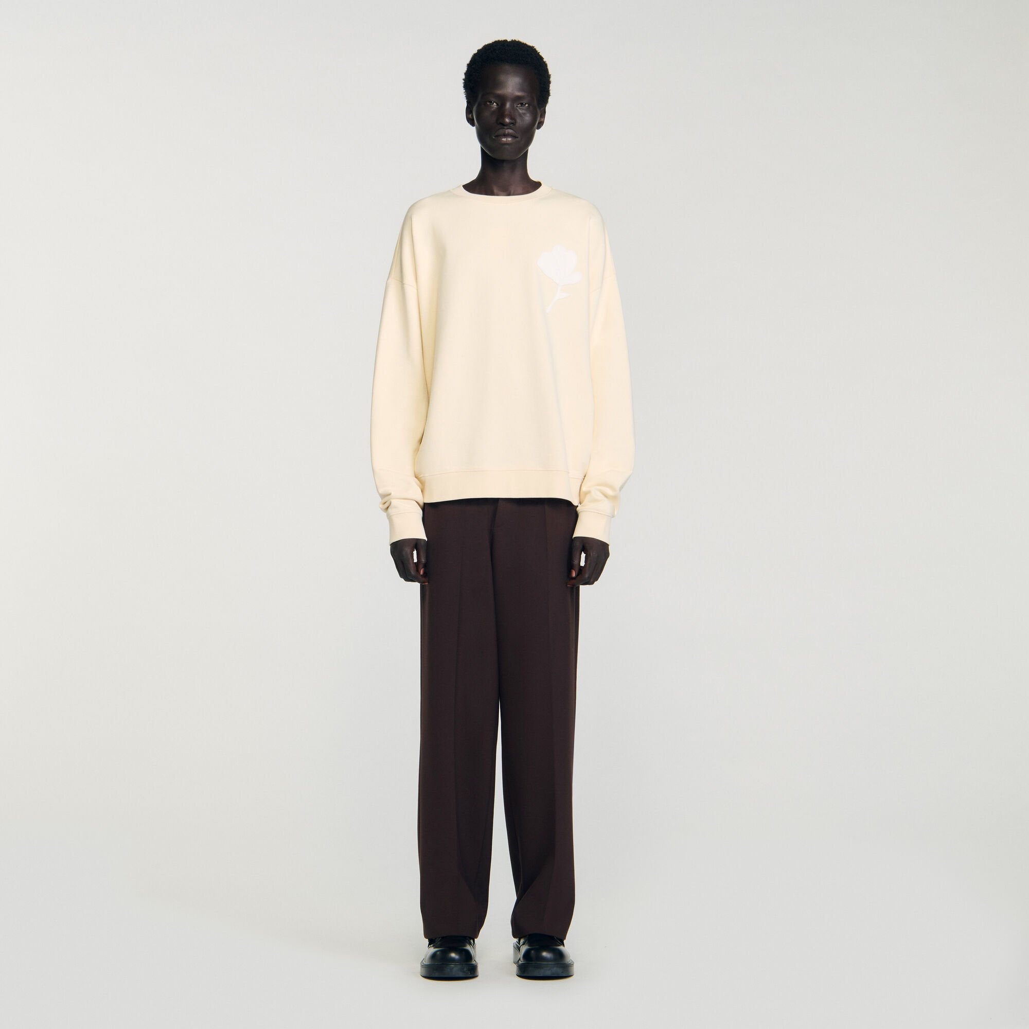 Sandro Men Sweatshirt with flower patch