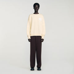 Sandro Men Sweatshirt with flower patch