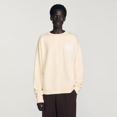 Sandro Men Sweatshirt with flower patch