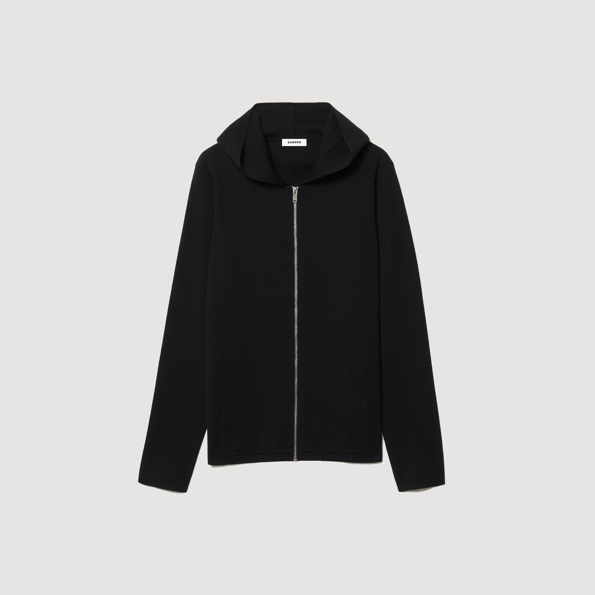 Sandro Men Zipped cardigan with hood