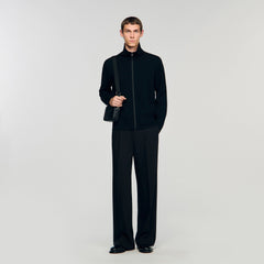 Sandro Men Zip-up wool cardigan