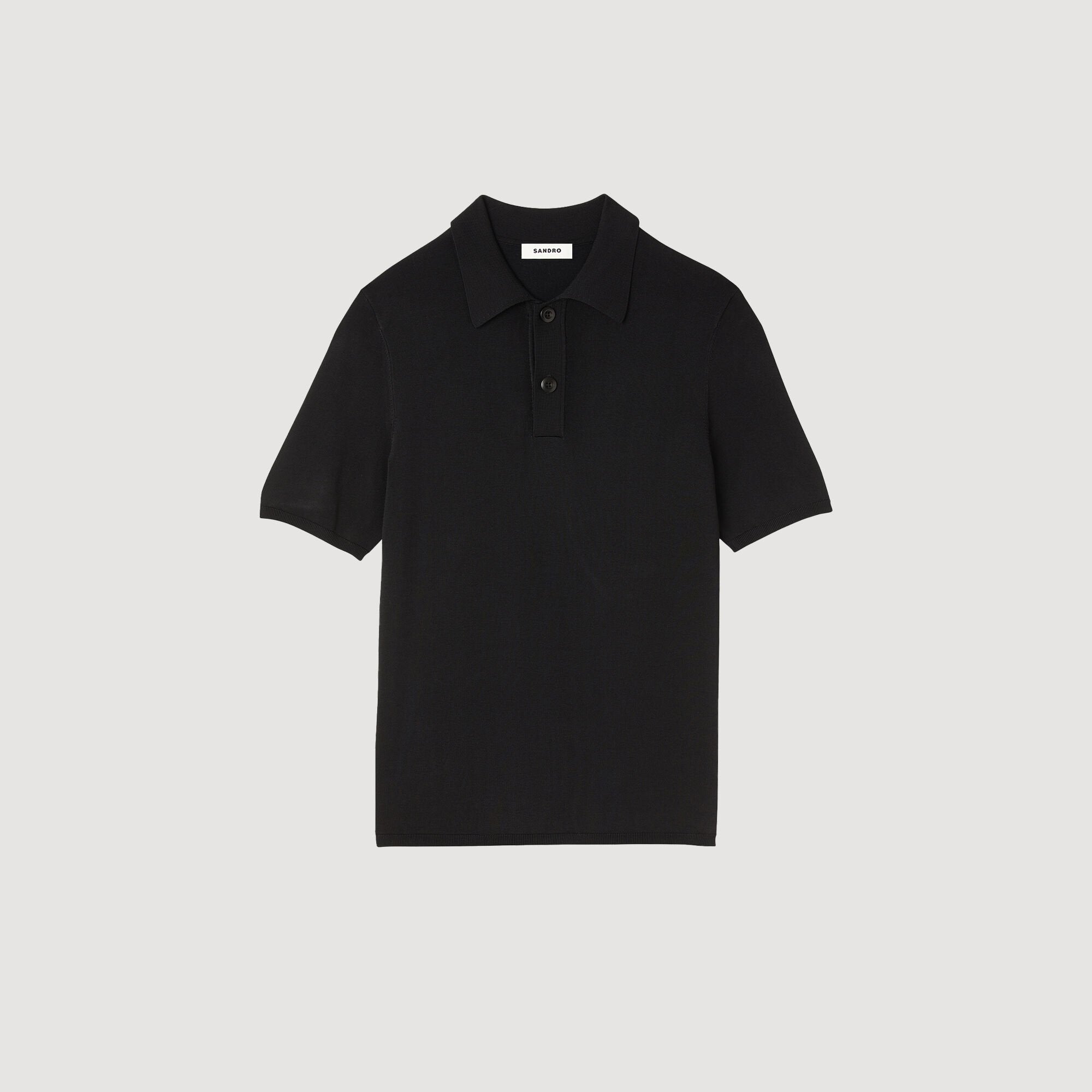 Sandro Men Short-sleeve knitted polo shirt