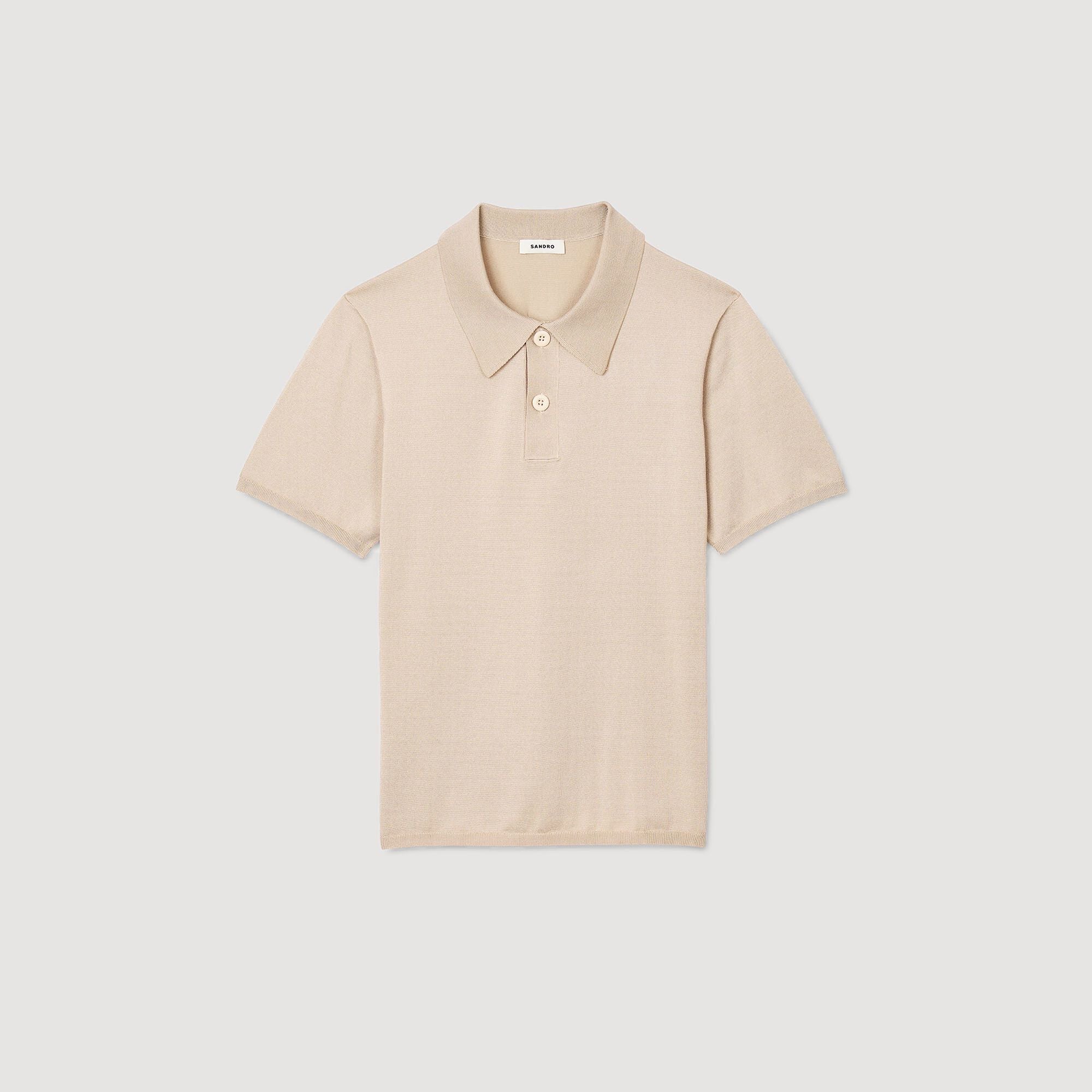Sandro Men Short-sleeve knitted polo shirt