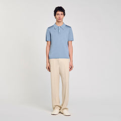 Sandro Men Short-sleeve knitted polo shirt