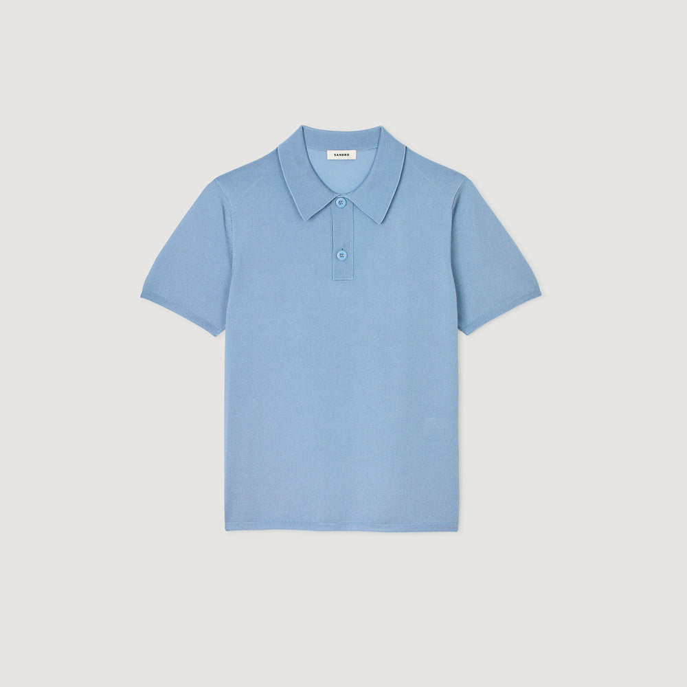 Sandro Men Short-sleeve knitted polo shirt