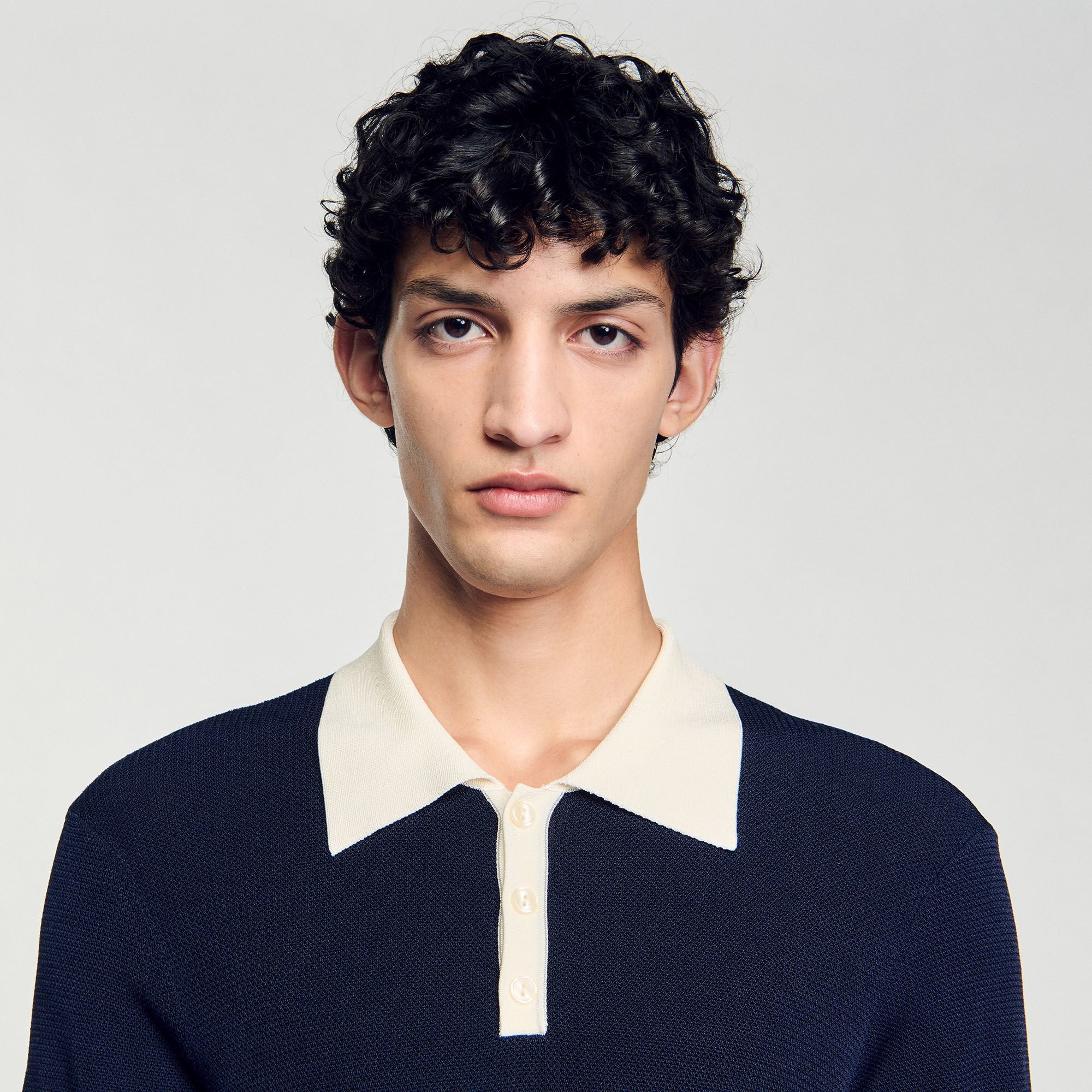 Sandro Men Two-tone polo shirt