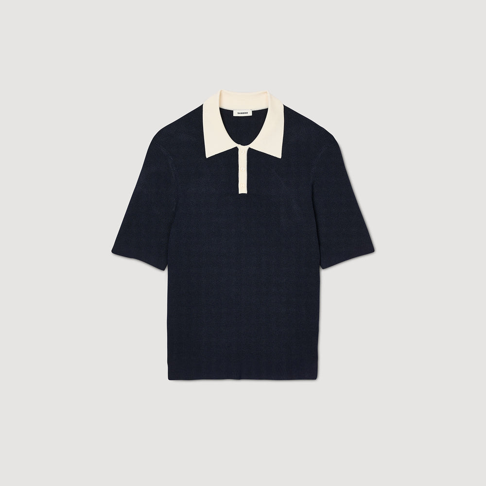 Sandro Men Two-tone polo shirt