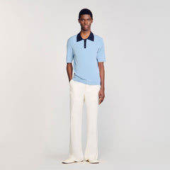 Sandro Men Two-tone polo shirt