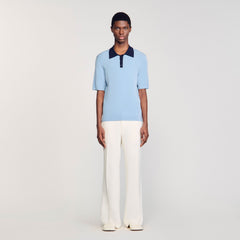 Sandro Men Two-tone polo shirt