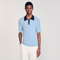 Sandro Men Two-tone polo shirt