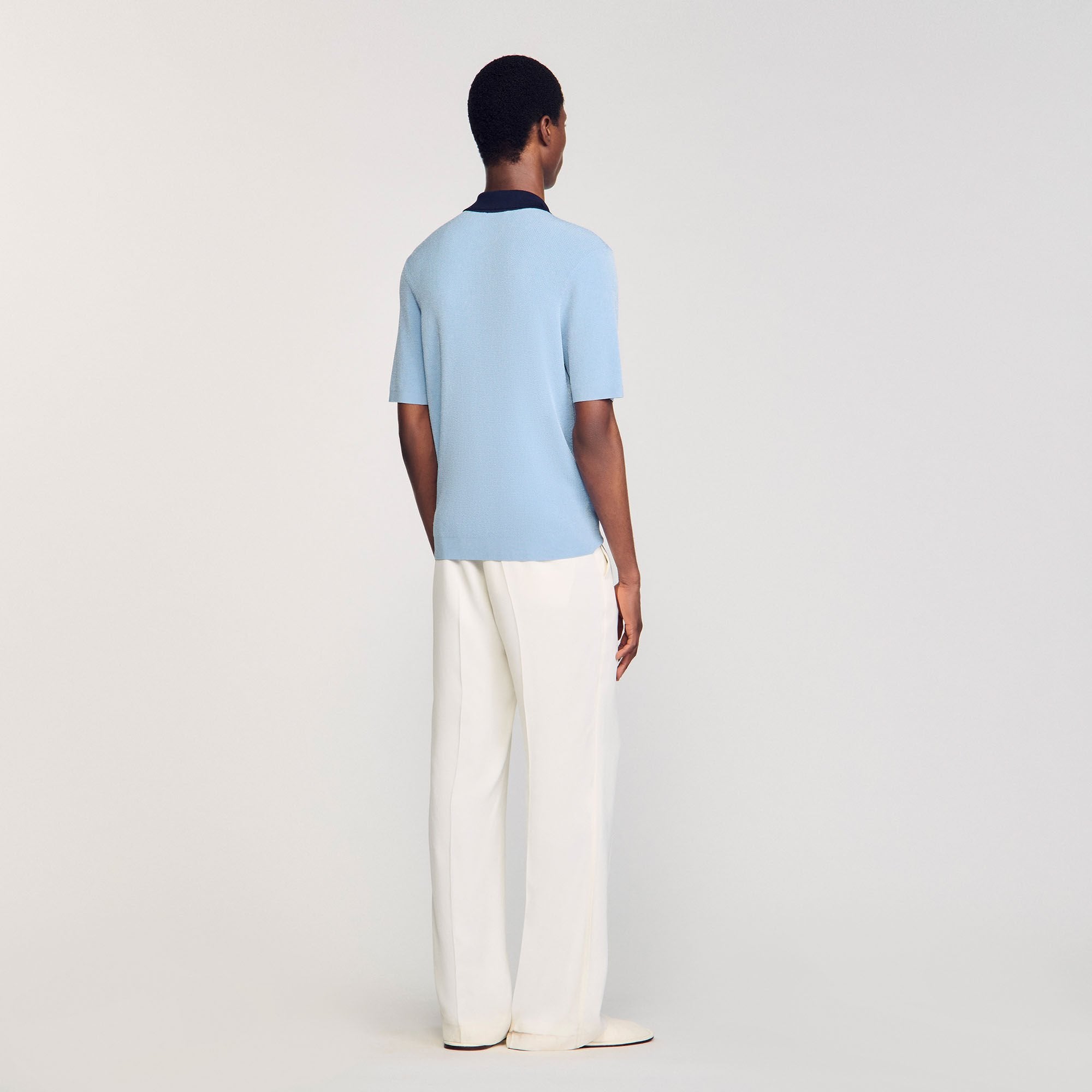 Sandro Men Two-tone polo shirt