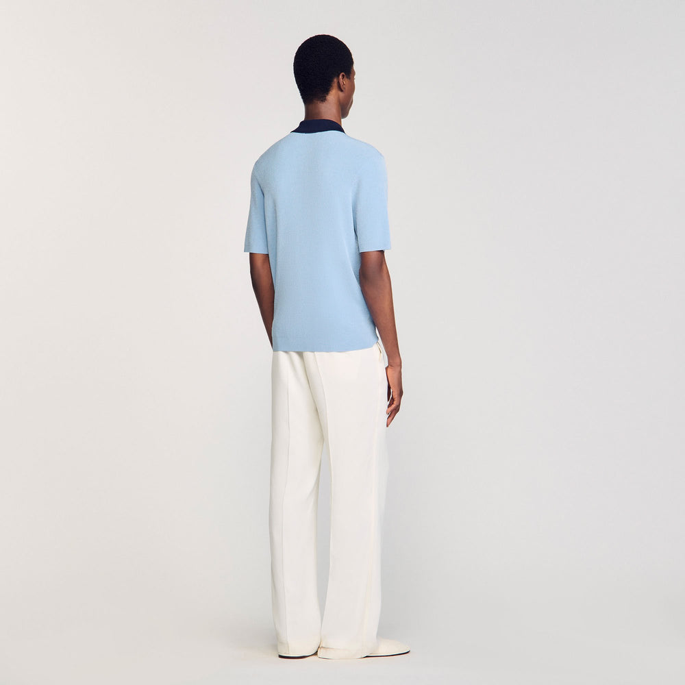 Sandro Men Two-tone polo shirt