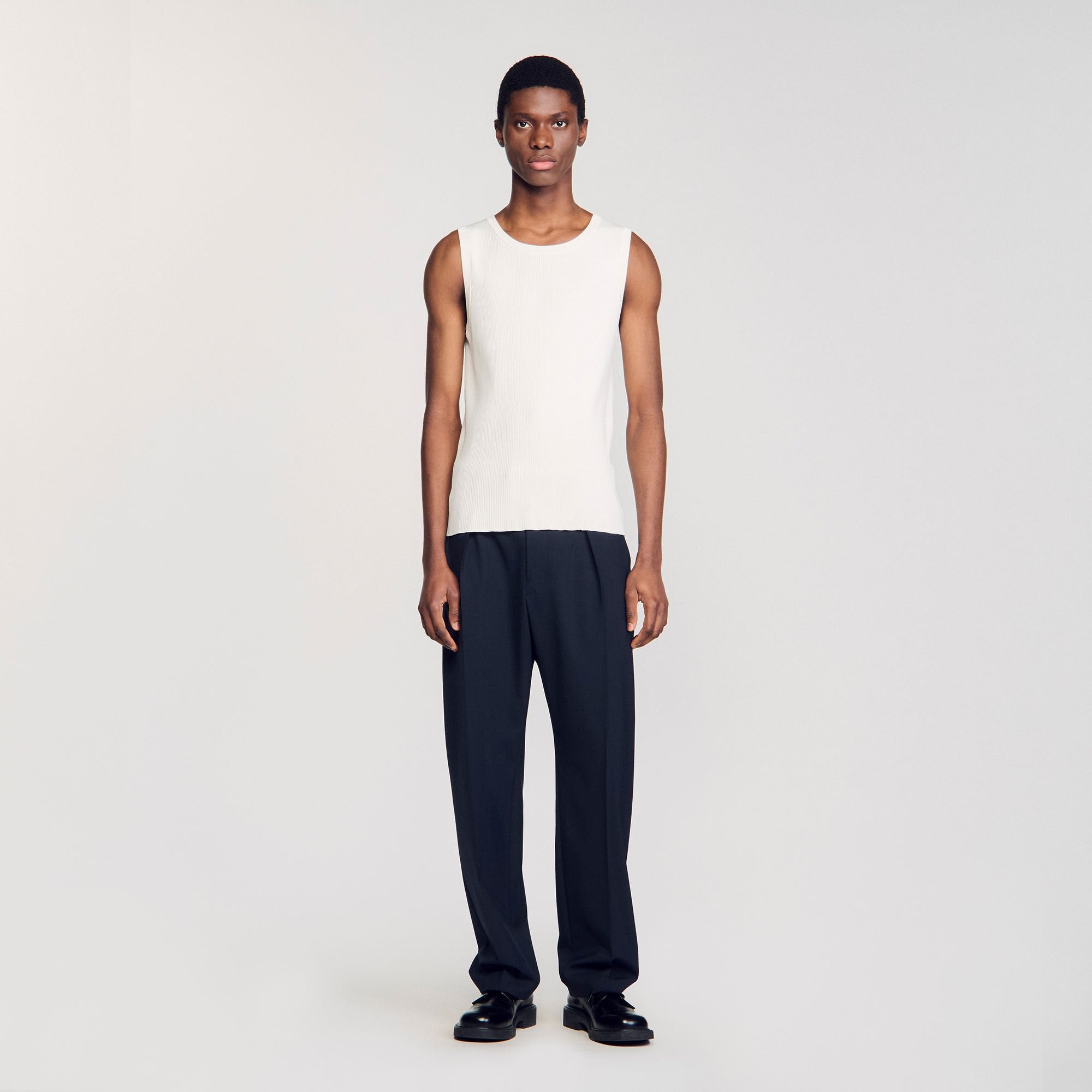 Sandro Men Rib knit vest top