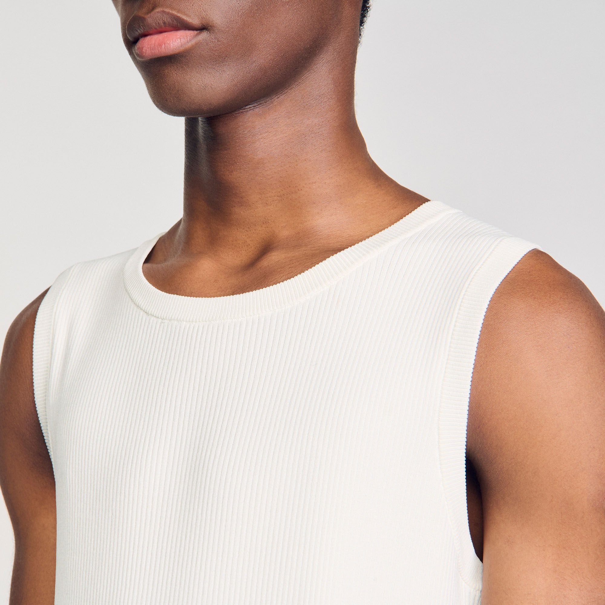 Sandro Men Rib knit vest top