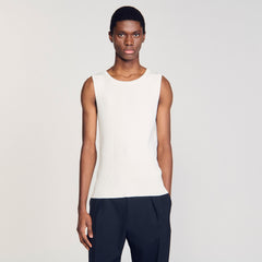 Sandro Men Rib knit vest top