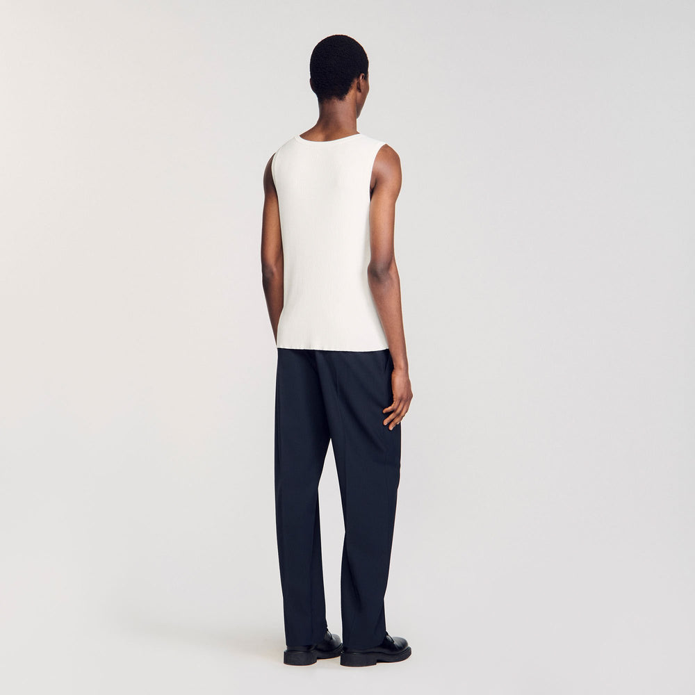 Sandro Men Rib knit vest top