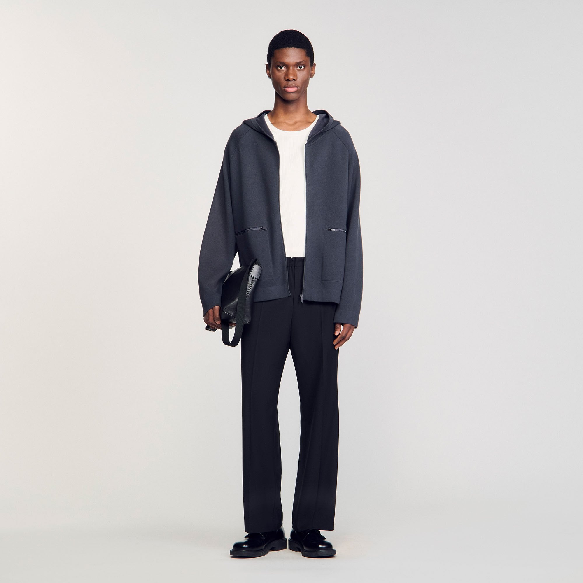 Sandro Men Milano knit hooded cardigan