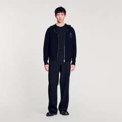 Sandro Men Zip-up cardigan with snake detail