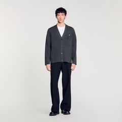 Sandro Men Cardigan with snake detail