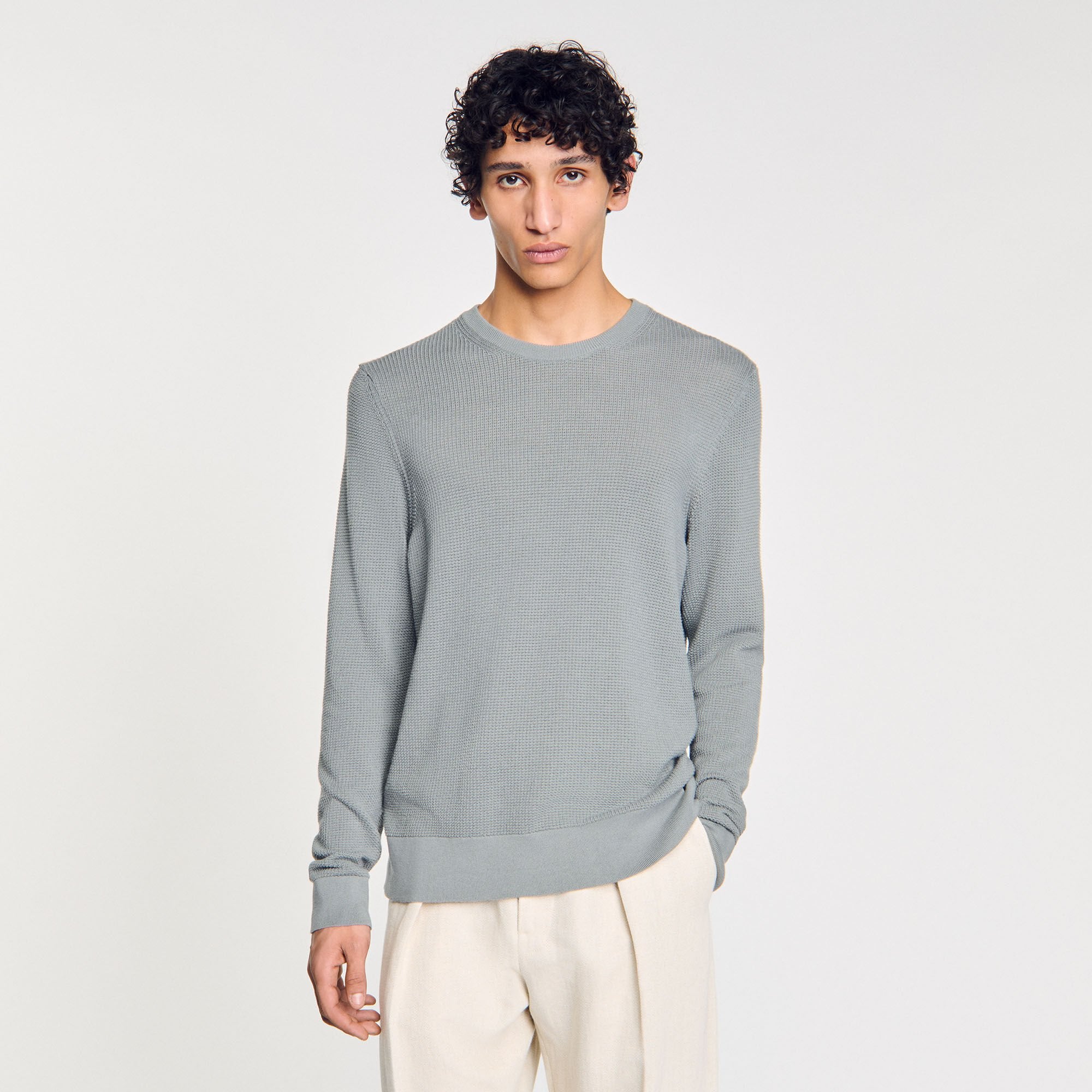 Sandro Men Textured knit sweater