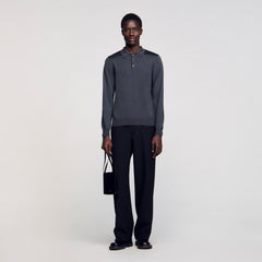 Sandro Men Ribbed polo shirt