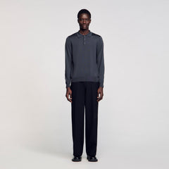 Sandro Men Ribbed polo shirt