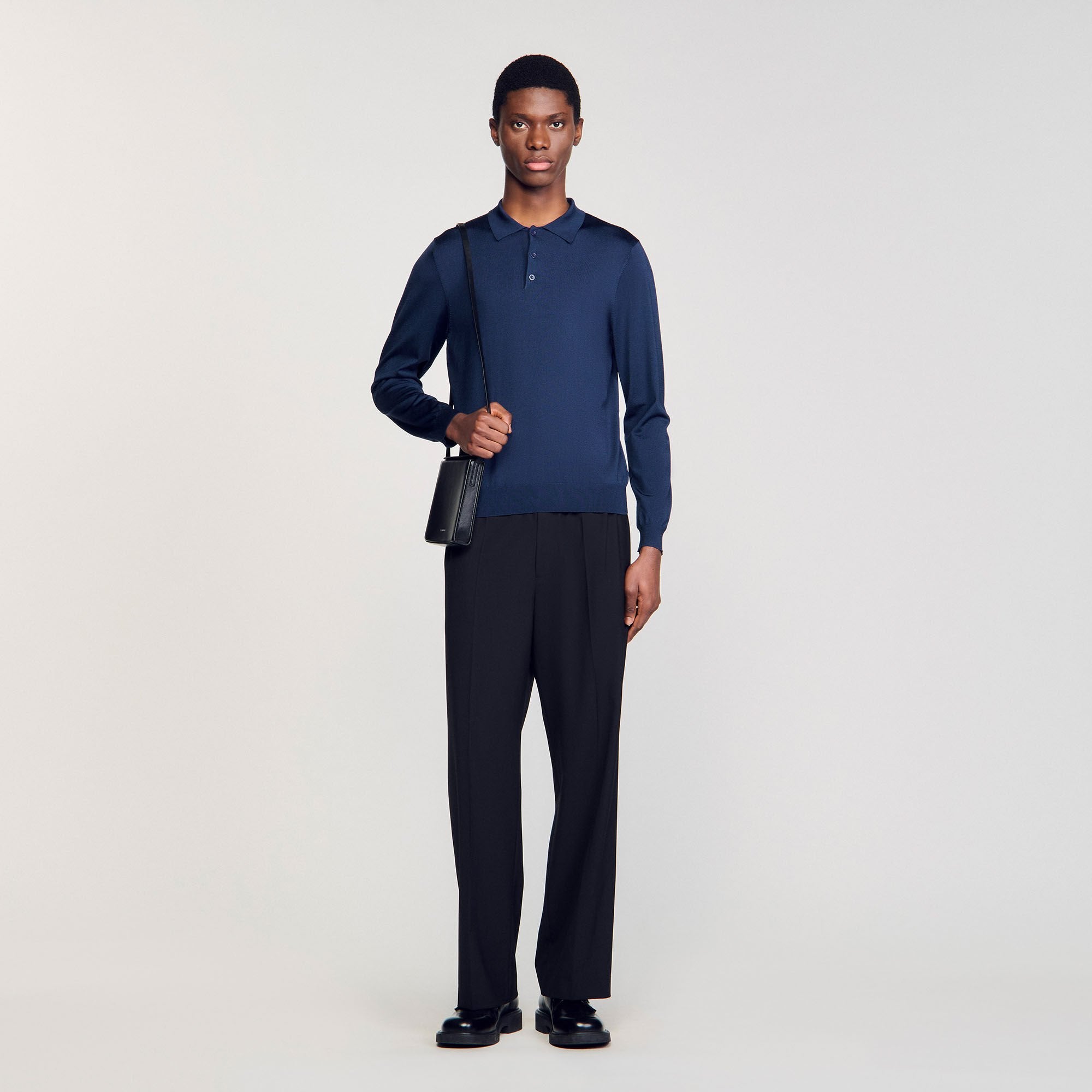 Sandro Men Ribbed polo shirt