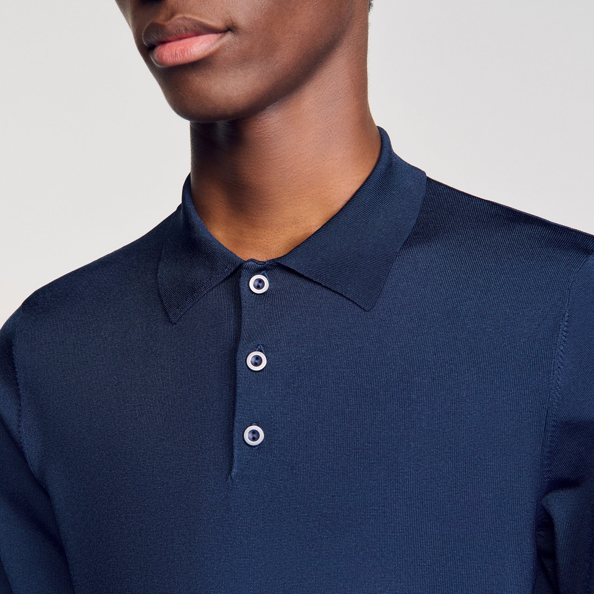 Sandro Men Ribbed polo shirt