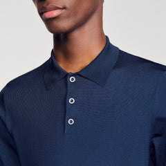 Sandro Men Ribbed polo shirt