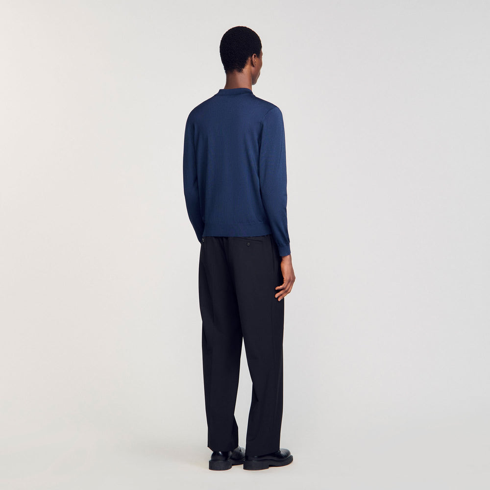 Sandro Men Ribbed polo shirt