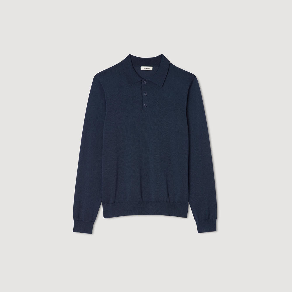 Sandro Men Ribbed polo shirt