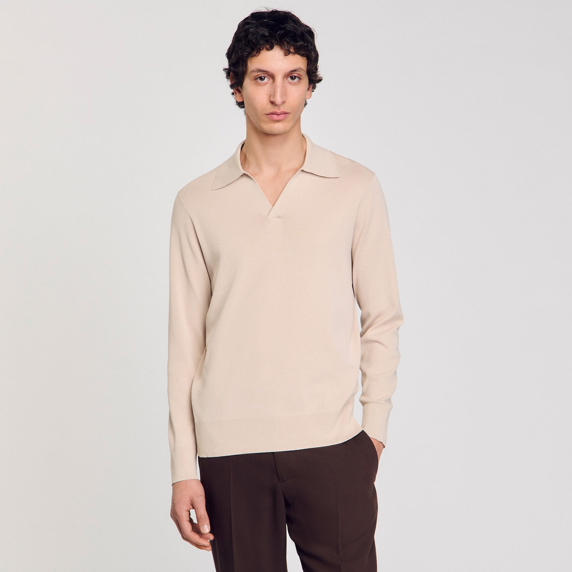 Sandro Men Knit polo shirt