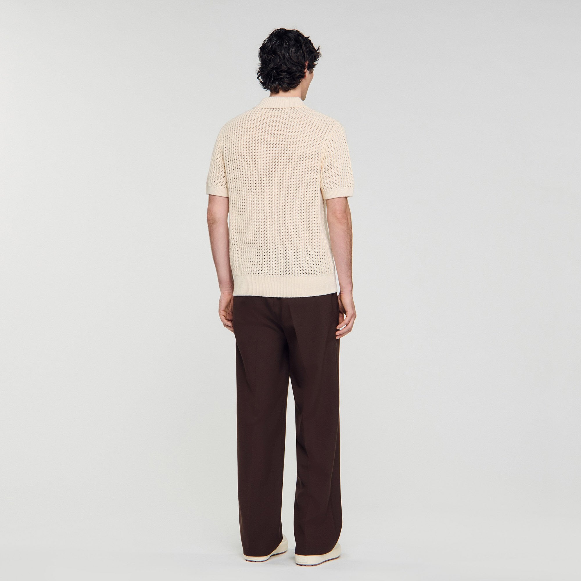 Sandro Men Cotton shirt with polo collar