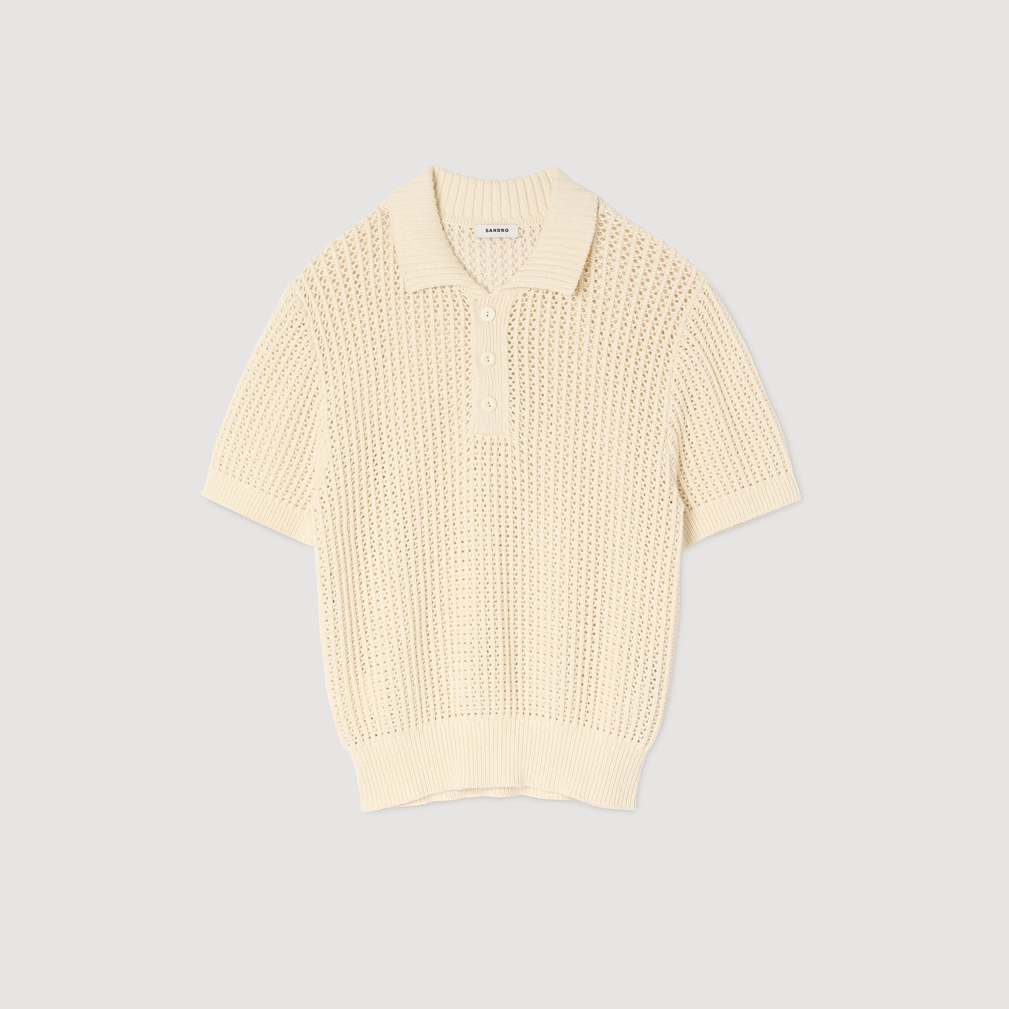 Sandro Men Cotton shirt with polo collar