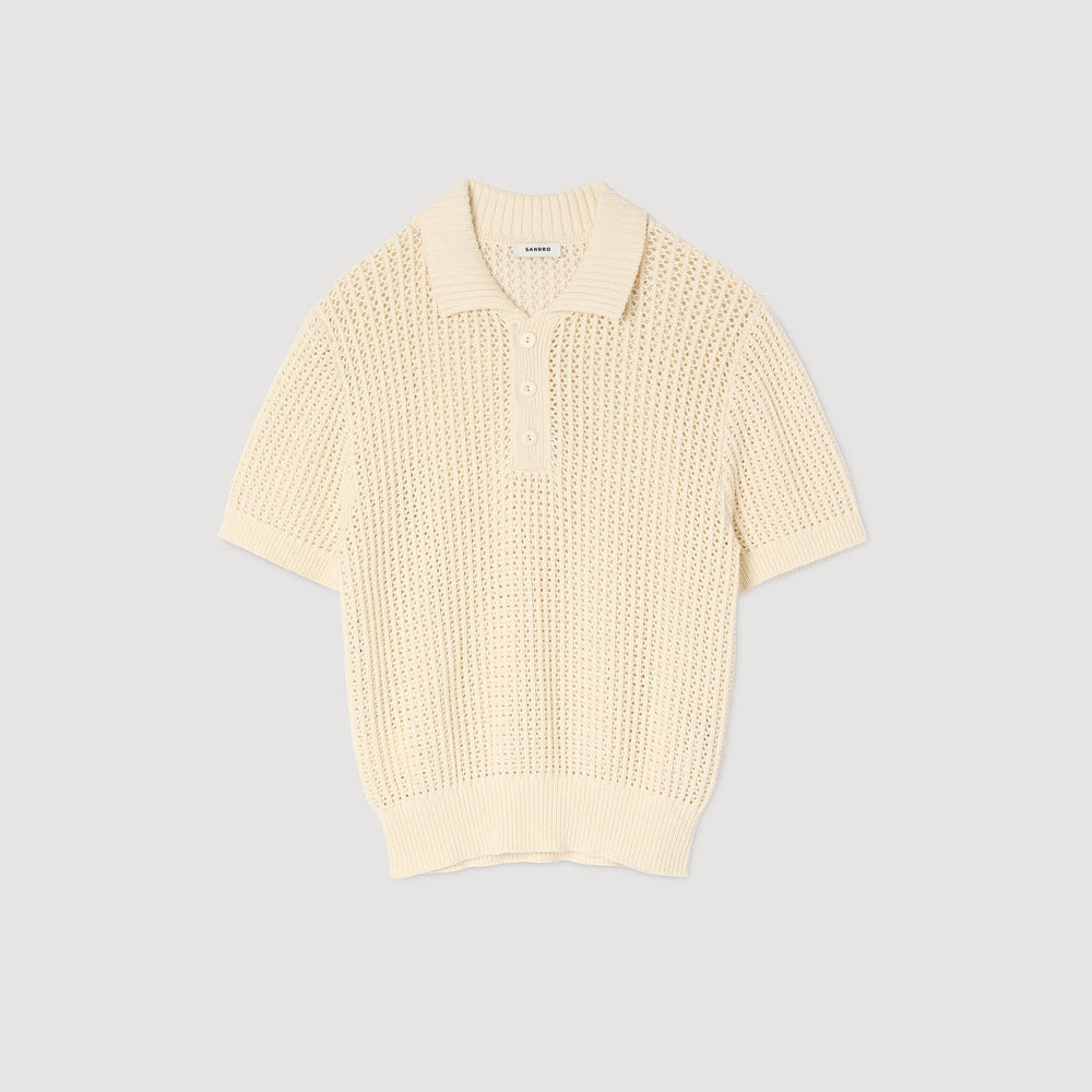 Sandro Men Cotton shirt with polo collar