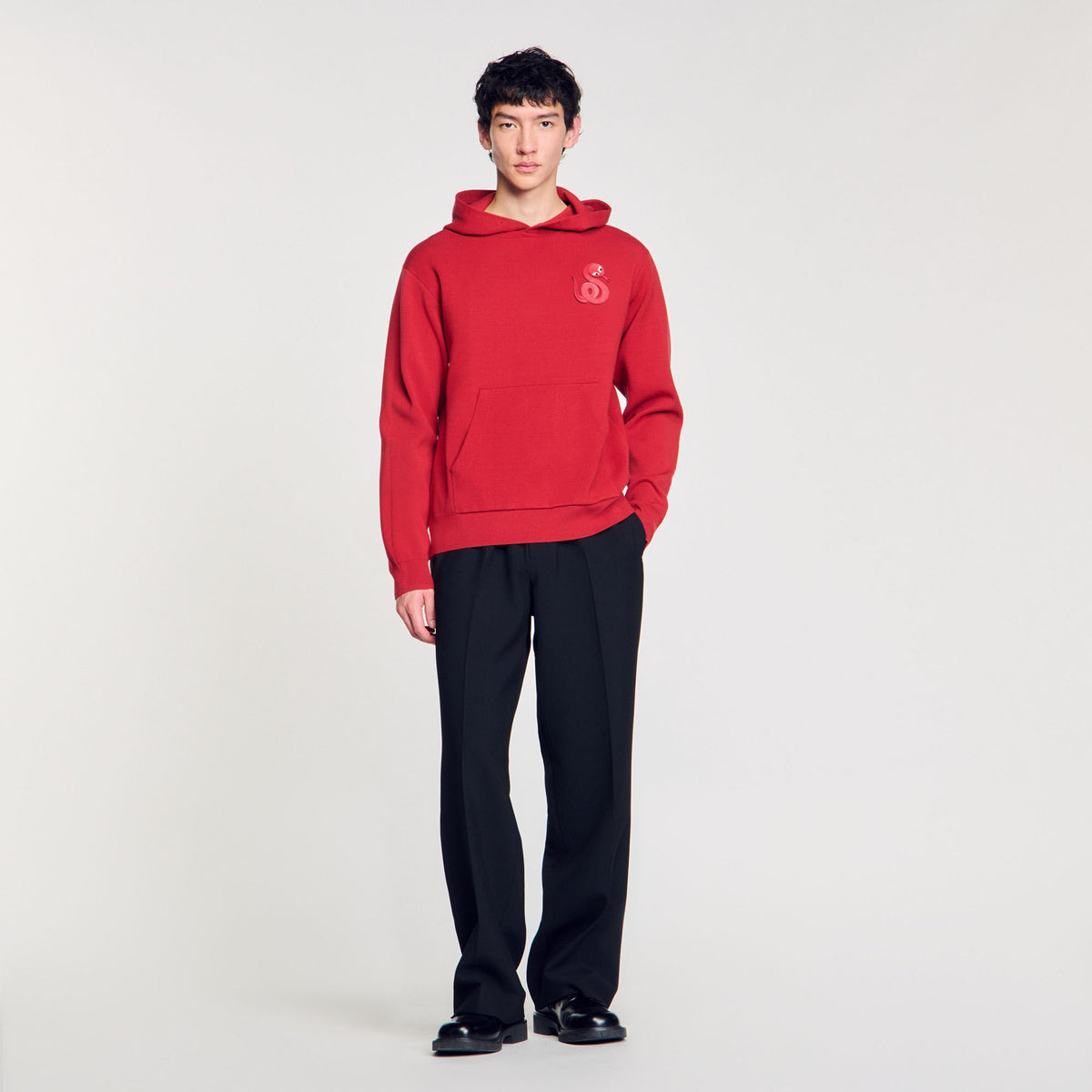 Sandro Men Knit sweatshirt with snake detail