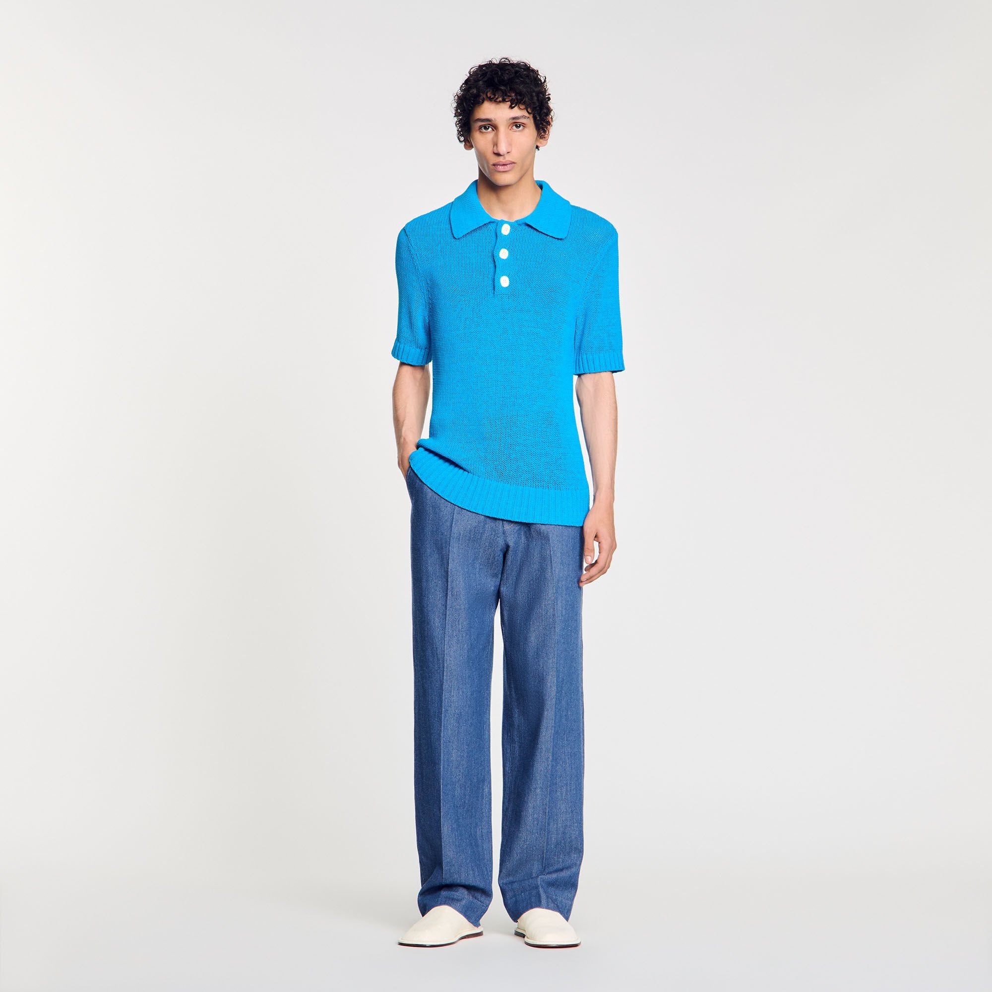 Sandro Men Knit polo shirt