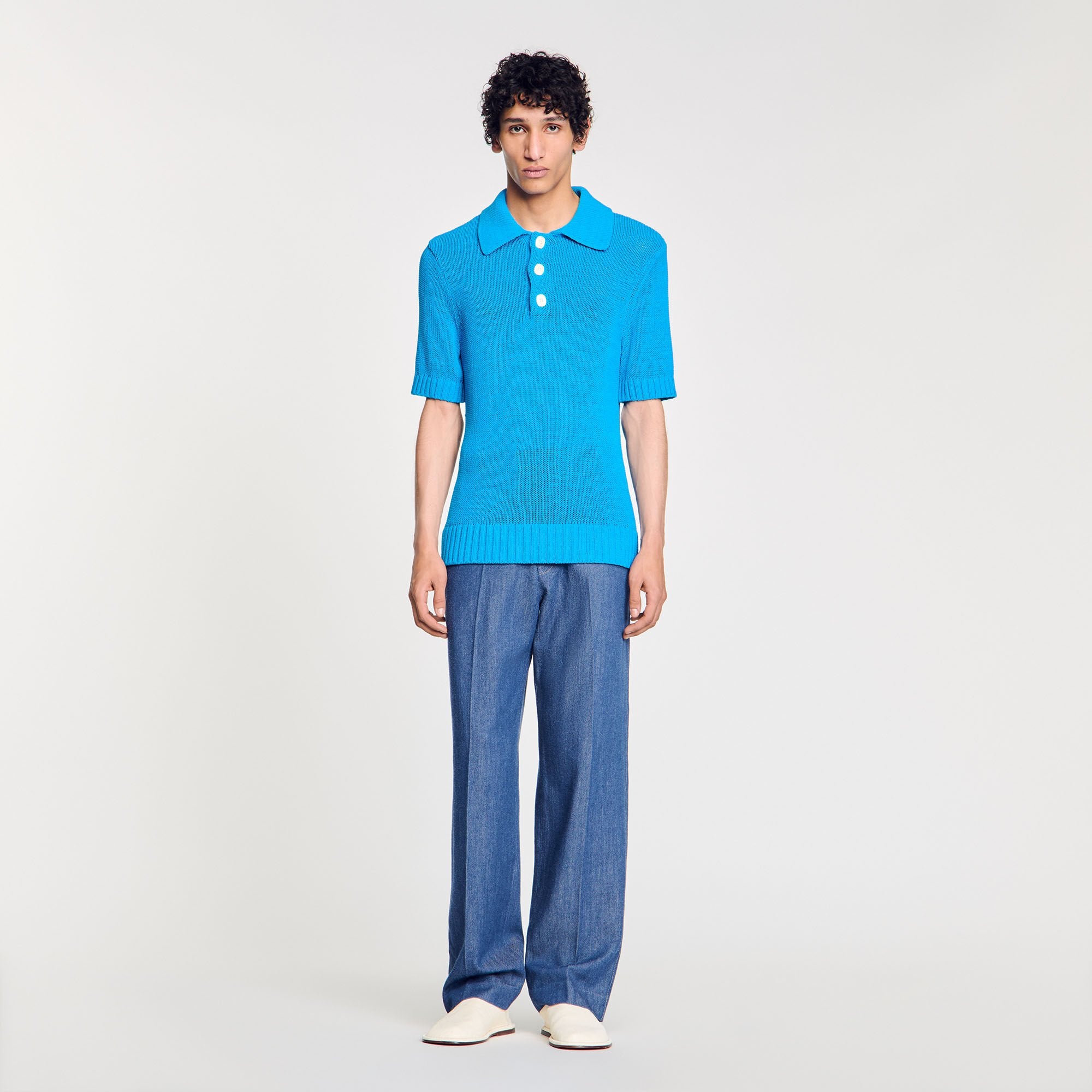 Sandro Men Knit polo shirt