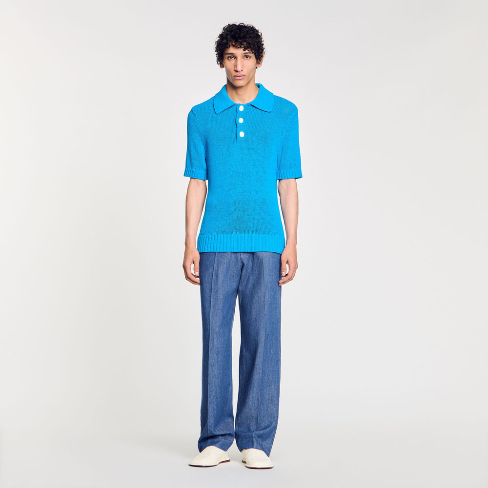 Sandro Men Knit polo shirt