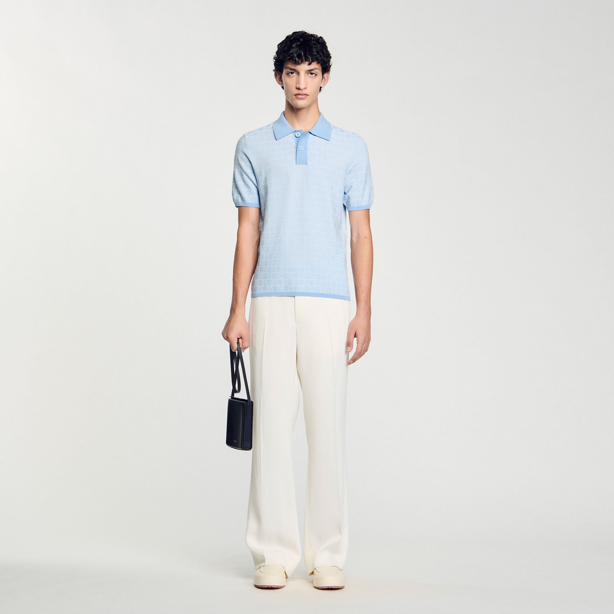 Sandro Men Square Cross polo shirt