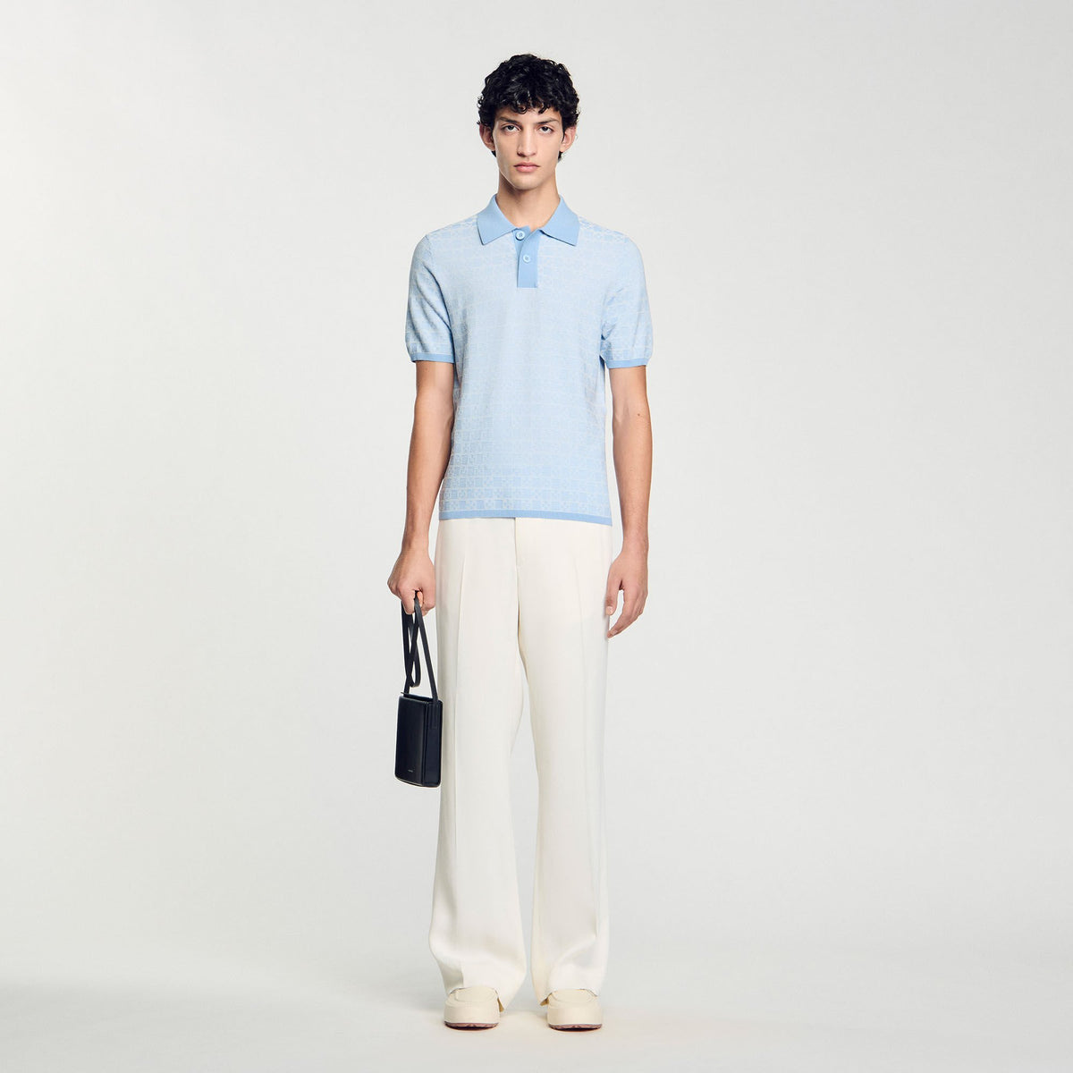 Sandro Men Square Cross polo shirt