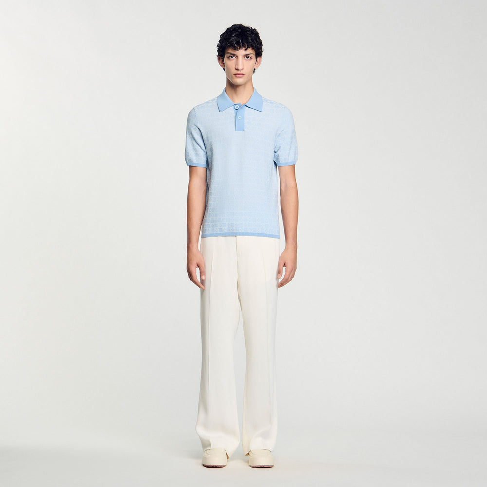 Sandro Men Square Cross polo shirt